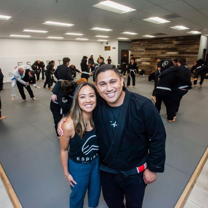 Training on the mat at Espiritu Jiu-Jitsu